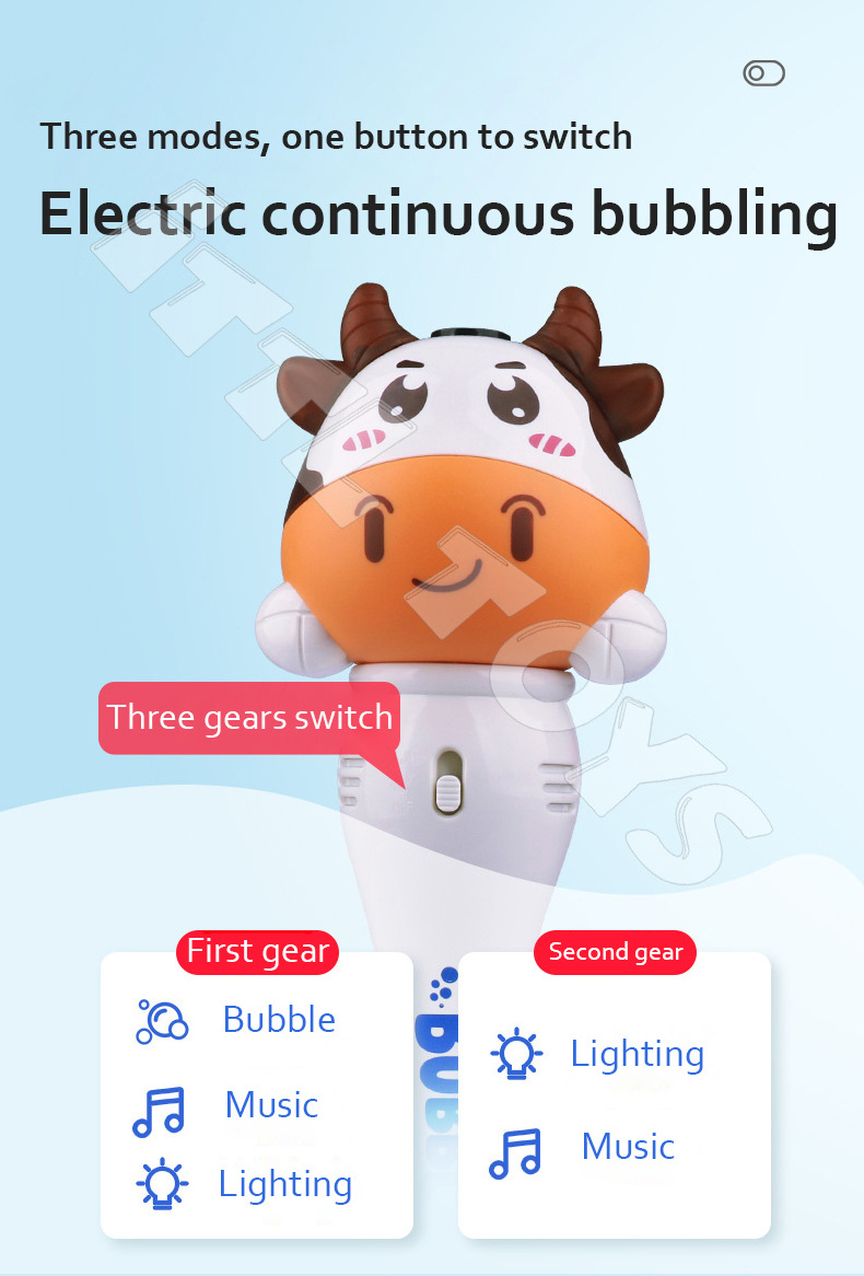 Baby soap bubble fun toy cute electric kids automatic bath blow animal bubble toy with light