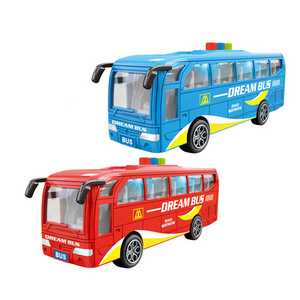 1:32 scale friction toy bus music and light function plastic kids electric bus