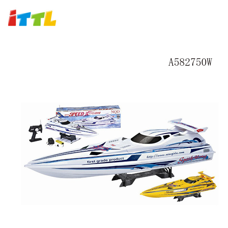 ITTL 2.4G radio control PVC suction high speed remote control boat red large scale rc ship toy