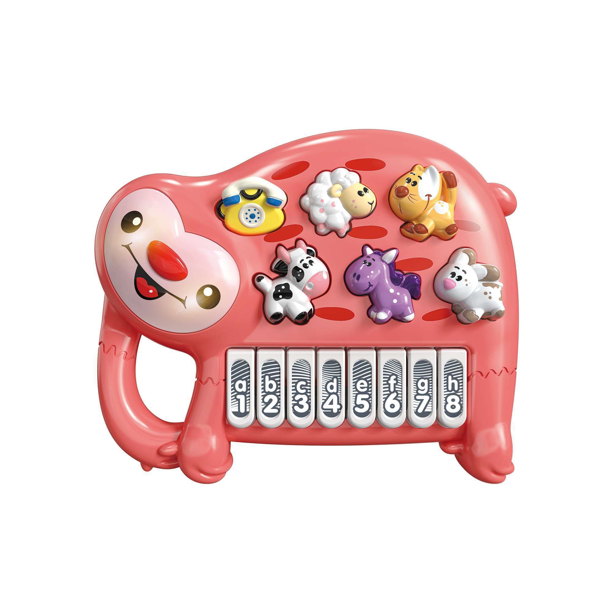 ITTL Kids battery operated musical toy electric piano toy with animal voice and music toys