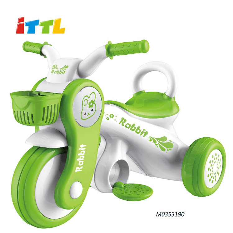 ITTL Children ride on bike kids electric motor bike baby tricycle 3 wheels tricycle with music and light