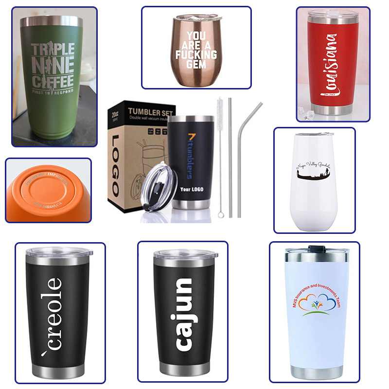 Insulated Stainless Steel 20 Oz Travel Beverage Tumbler Coffee Wine Cup Mug