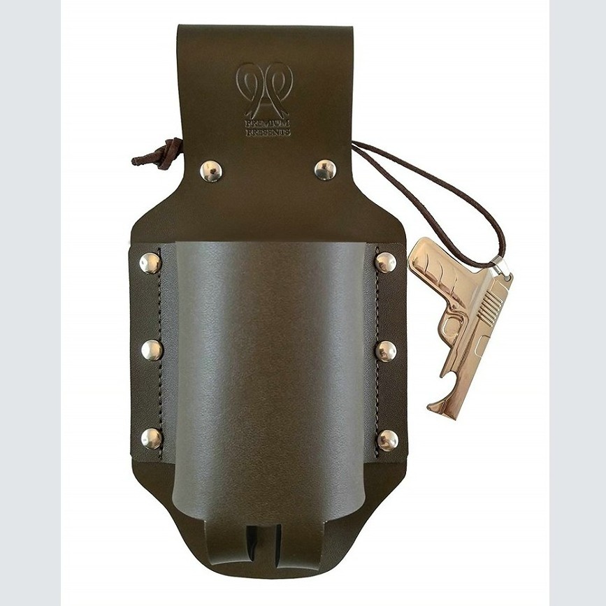 Leather Beer Holder, Leather Beer Holster, Leather Drink Holster