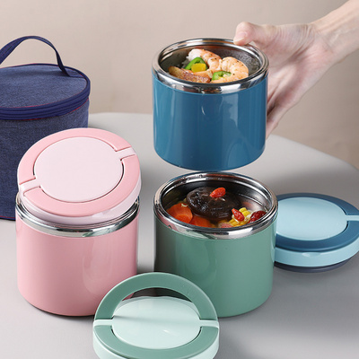 1000ML Stainless Steel Lunch Box Drinking Cup Food Thermal Jar Soup Gruel Insulated Thermos Containers Portable Bento Lunchbox