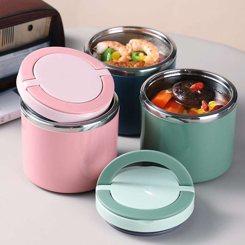 1000ML Stainless Steel Lunch Box Drinking Cup Food Thermal Jar Soup Gruel Insulated Thermos Containers Portable Bento Lunchbox