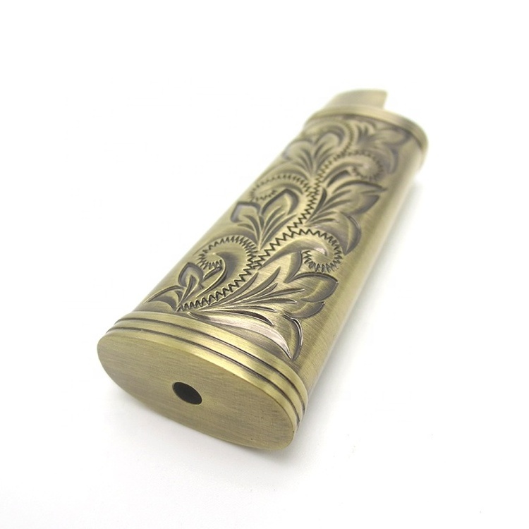 Brass gold color custom lighter case, metal lighter case sleeve