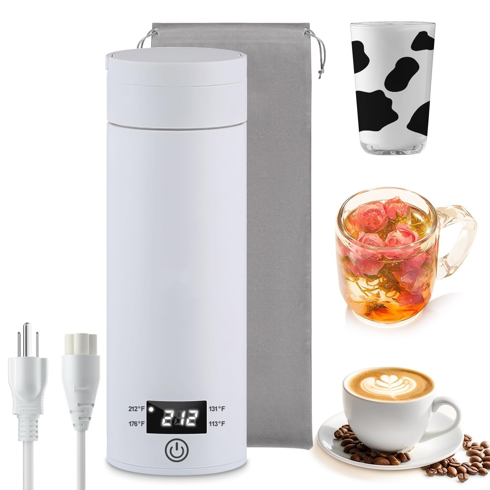 Small Variable Preset Hot Water Boiler 304 Stainless Steel Automatic Shutdown and Boil Dry Protected Kettle and Coffee Maker