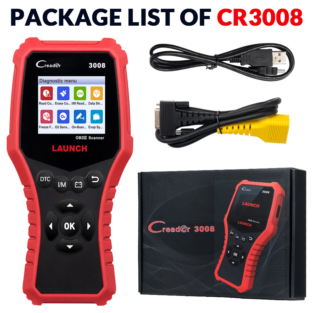 For Launch Cr3008 Obd Ii Code Reader Scanner update online Creader 3008 Obd 2 Car Diagnostic Tool  Code Reader Battery Tester