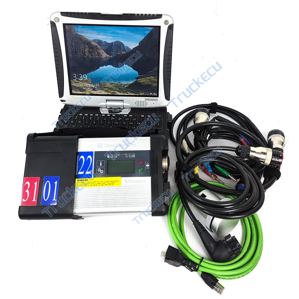 CF19 laptop mb star c5 sd connect c5 star diagnosis Compact c4 Multiplexer M6 MB PRO C6 Doip For benz truck car diagnostic kit