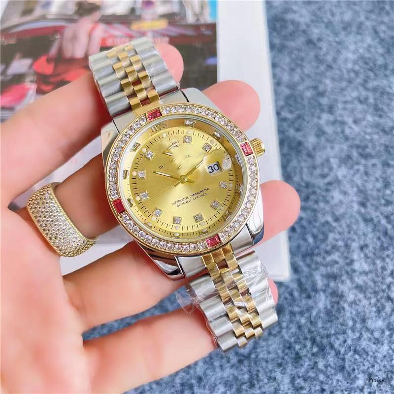 Fashion classic style watch women men stainless steel Luxury WristWatch top famous brand ladies couples  watches gifts