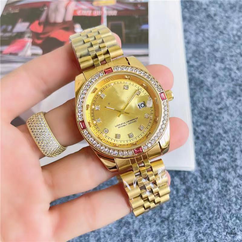 Fashion classic style watch women men stainless steel Luxury WristWatch top famous brand ladies couples  watches gifts