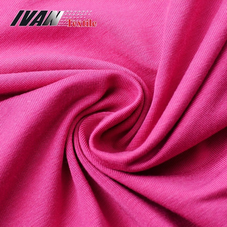 Dubai fashion 40S compact siro plain knitted cotton rayon spandex fabric for women clothing