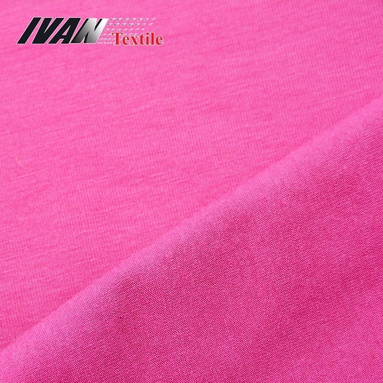 Dubai fashion 40S compact siro plain knitted cotton rayon spandex fabric for women clothing