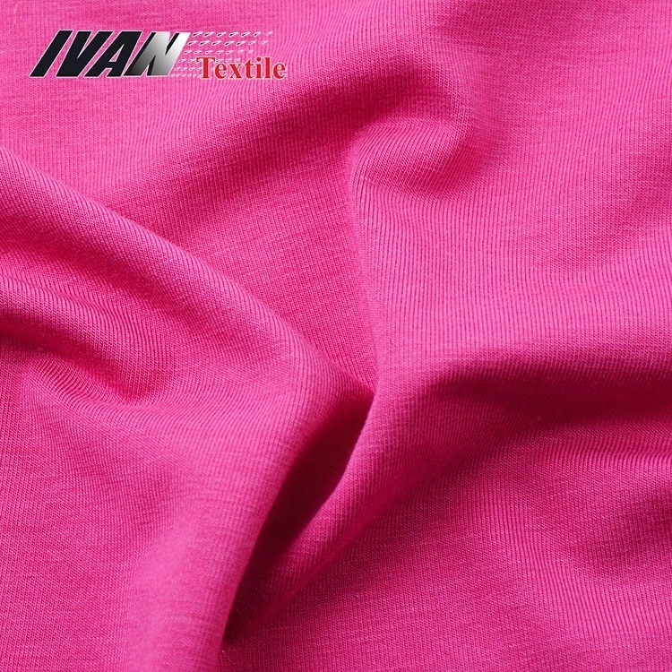 Dubai fashion 40S compact siro plain knitted cotton rayon spandex fabric for women clothing