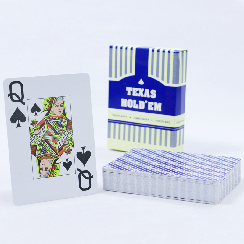 Custom Wholesale Design Printing 100% Pvc Plastic Casino Card Game Jumbo Playing Cards Poker