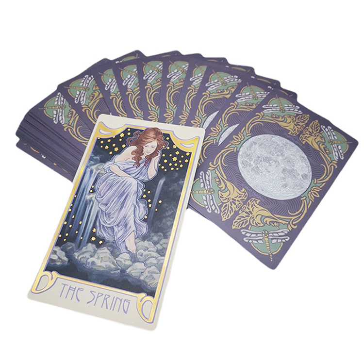 Factory Price Tarot Cards Deck With Guidebook Custom Printing magic fantasy Tarot Cards holographic