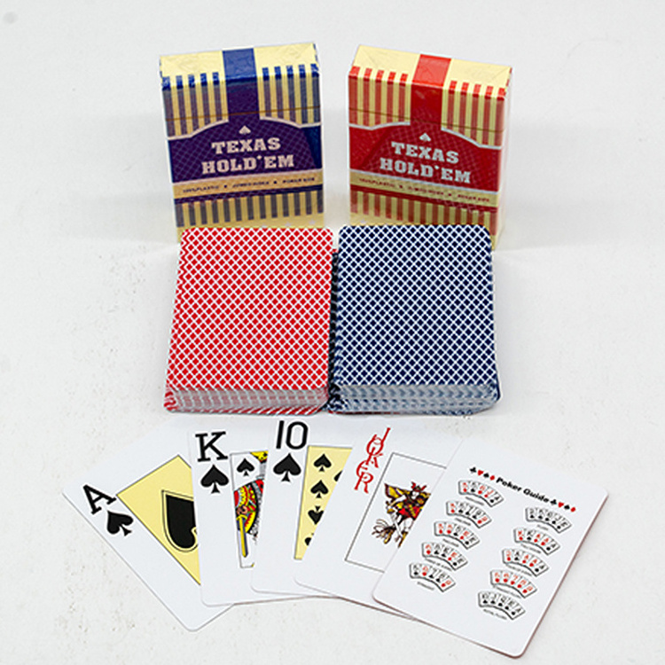 Factory stock print pvc poker jumbo index standard size playing cards plastic