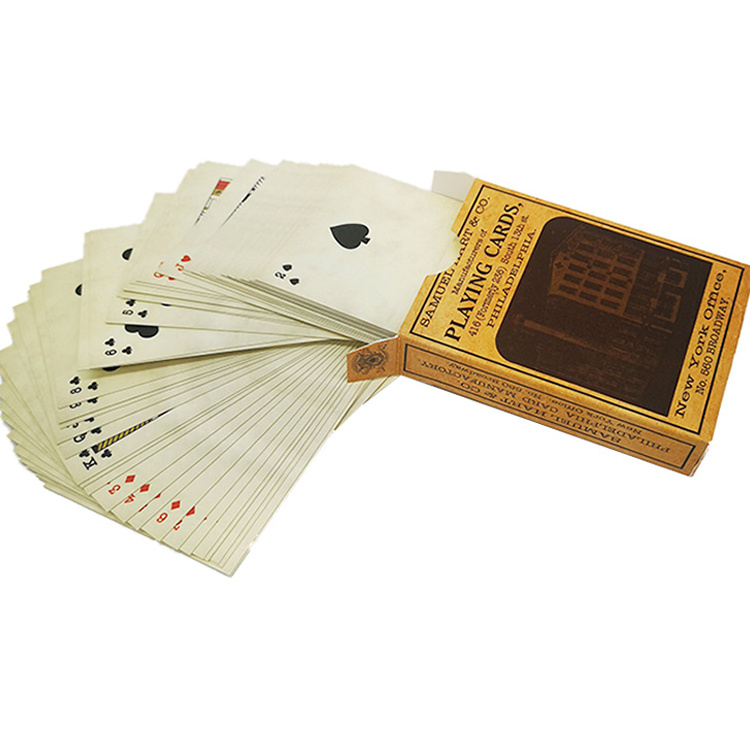 Customized Old Fashion Travel Entertainment Poker Playing Cards With Box