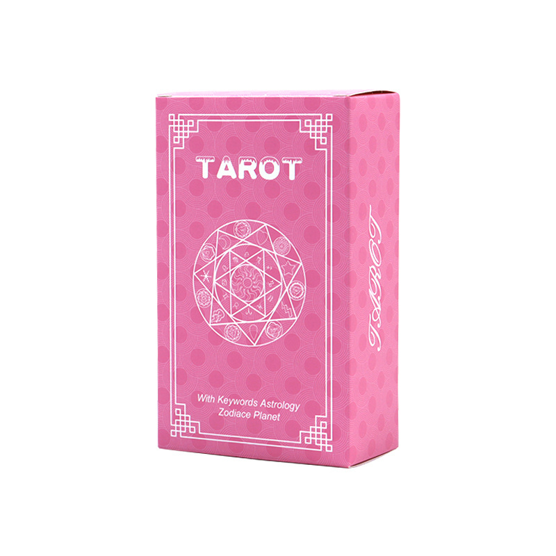 Custom Printing Pink Paper Lovely Oracle Tarot Card Deck Printed High Quality Girly Tarot Cards With Information