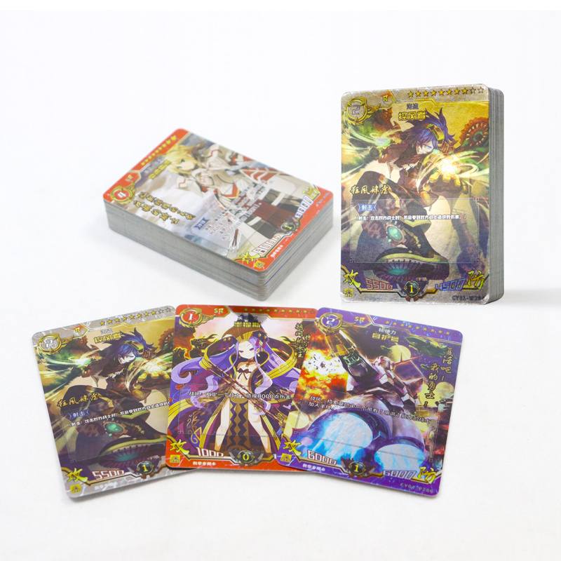 Wholesale Design Printing Full Colors Paper Trading Playing Cards Holographic Custom Game Cards