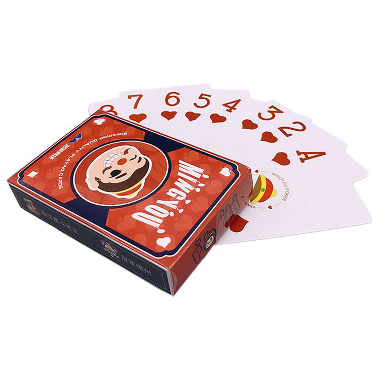 Manufacturer custom high quality big word funny playing card printing linen texture entertaining playing cards