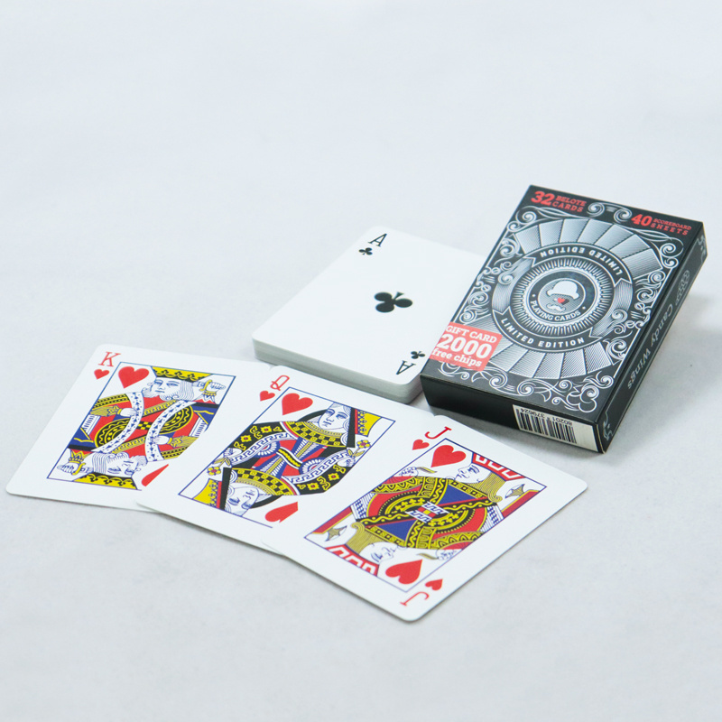 custom black core paper club exclusive silver foil playing card factory printing superior quality bridge cards set