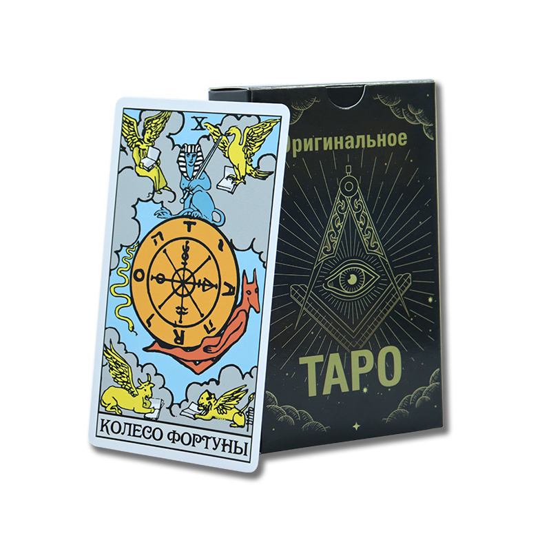 customized printing size your unique logo tarot cards print star and moon gold foil best tarot card with box