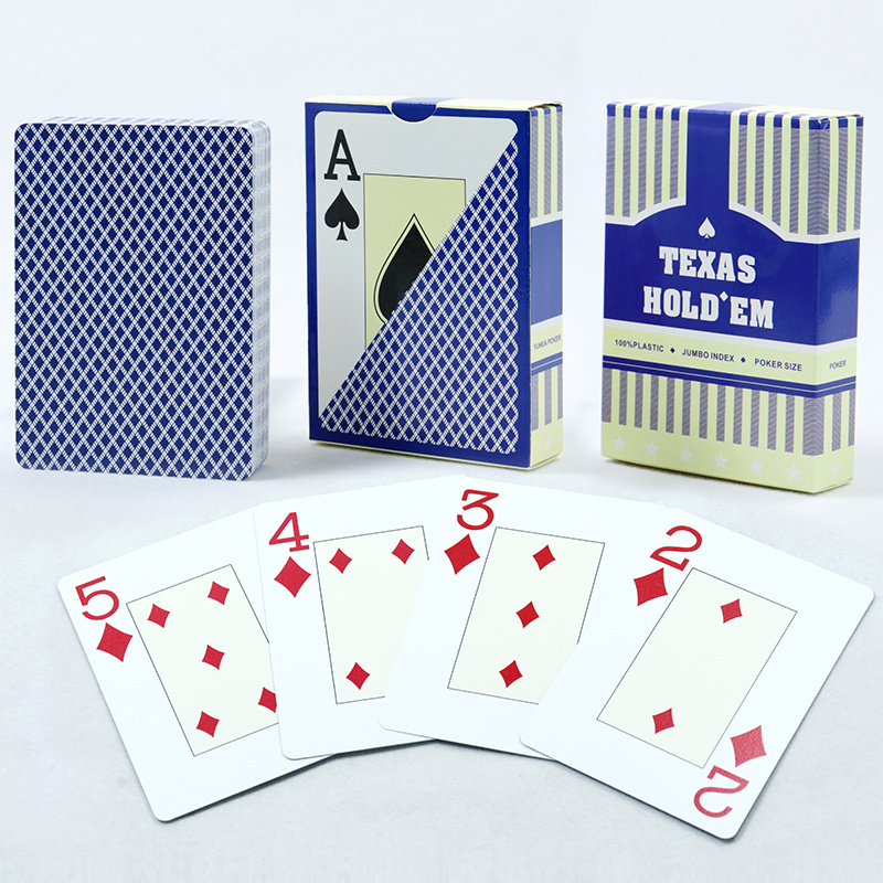 Custom Wholesale Design Printing 100% Pvc Plastic Casino Card Game Jumbo Playing Cards Poker