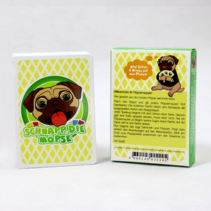 Manufacturer custom cute dog party friends card game printing animal green German version game cards