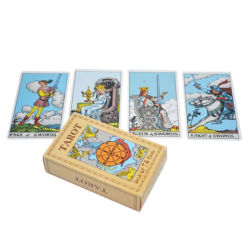 Custom printing big mini mat paper tarot cards printed guidebook tarot deck wholesale