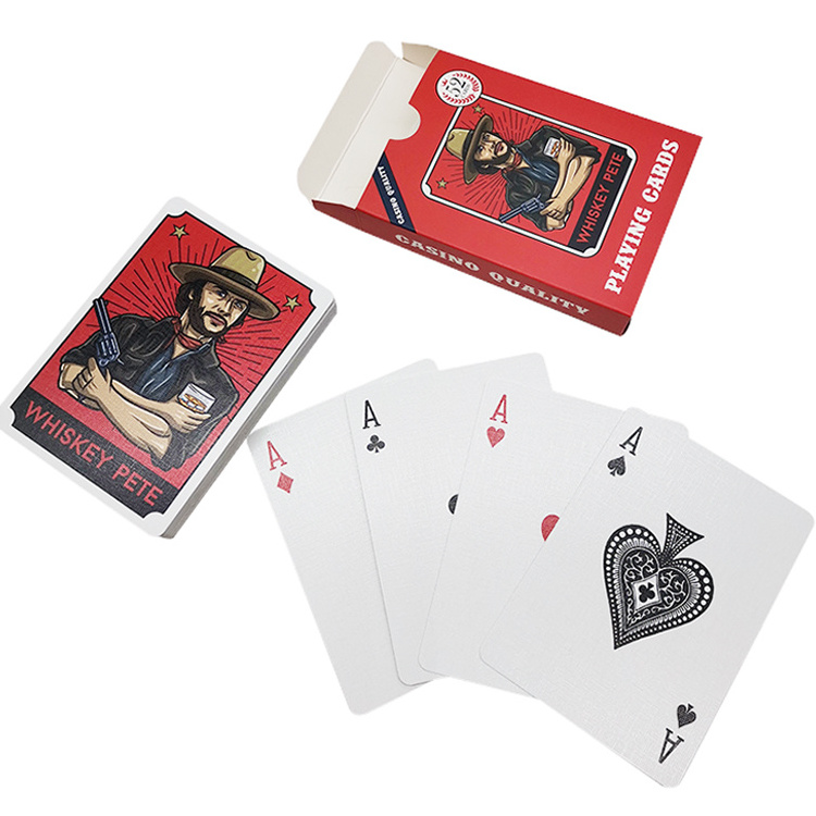 Wholesale Design Linen texture Poker Colored printing playing cards custom logo paper playing cards