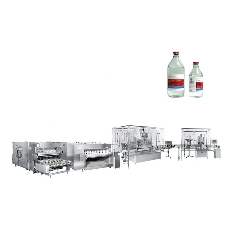 Fully Automatic Glass Bottles Filling Machine Production Line Price/ Glass Bottle Filling and Stoppering Machine