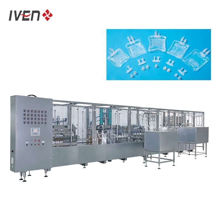 100-1000ml Normal Saline IV Solution IV Infusion Soft Plastic Bag Filling Sealing Sealing and Packing Manufacturing Plant