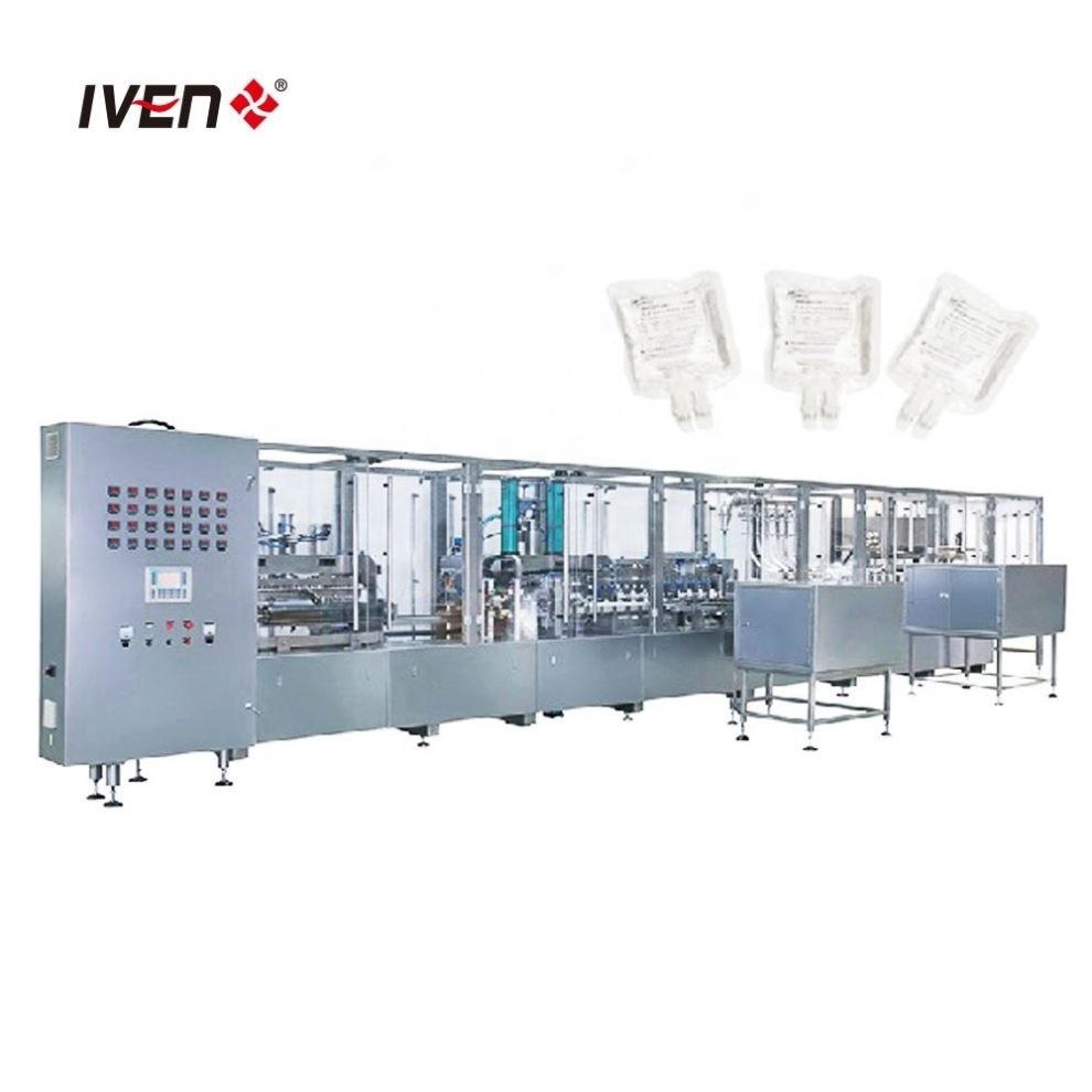 Easy Operation and Maintenance Plastic Bag IV Fluid Production Equipment IV Infusion Filling Sealing and Packing Equiment with C