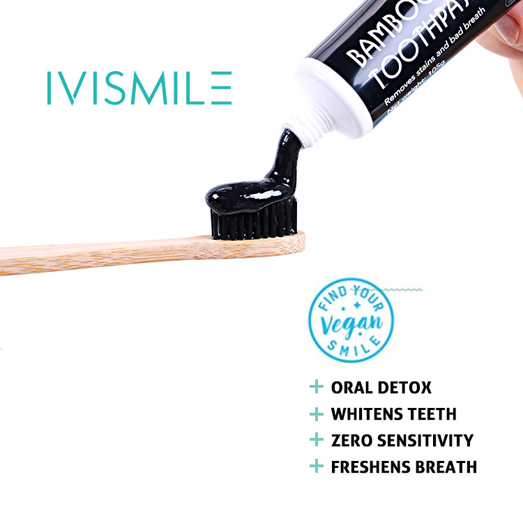 Fluoride Free Natural Coconut Activated Charcoal Whitening Toothpaste Private Label