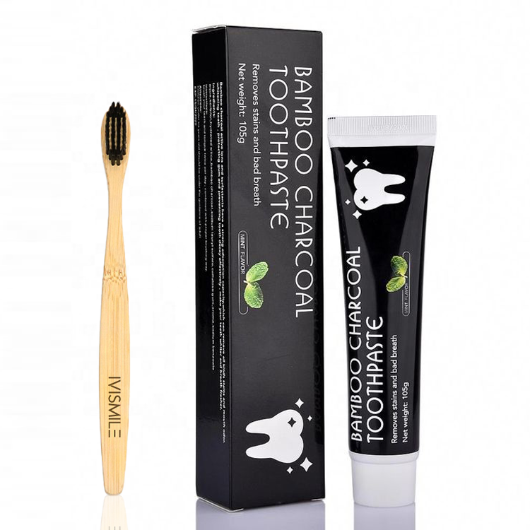 100% Bamboo Whitening Organic Activated Charcoal Toothpaste  Suppliers Private Label