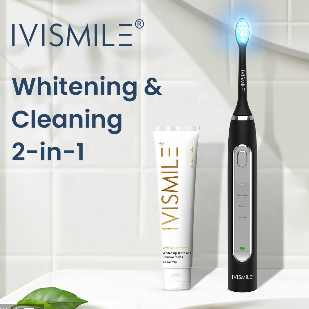 IVISMILE Hot Selling Products Blue Lights Teeth Bleach Led Tooth Whitening Electric Toothbrush