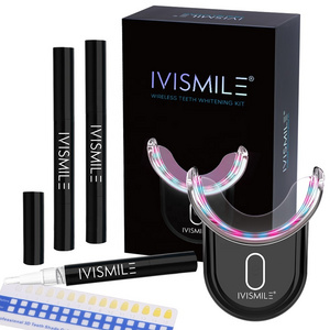 IVISMILE 2024 Best Selling Dental Care Wireless Blue Light Home OEM Teeth Whitening Kit Led Light Own Brand