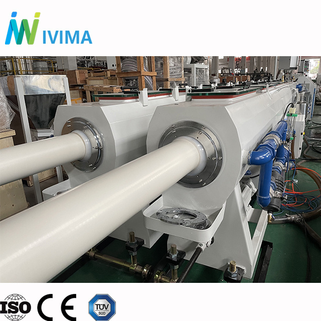 Ivima 50-200mm PVC Plastic water pipe making machine/UPVC CPVC tube extrusion production line