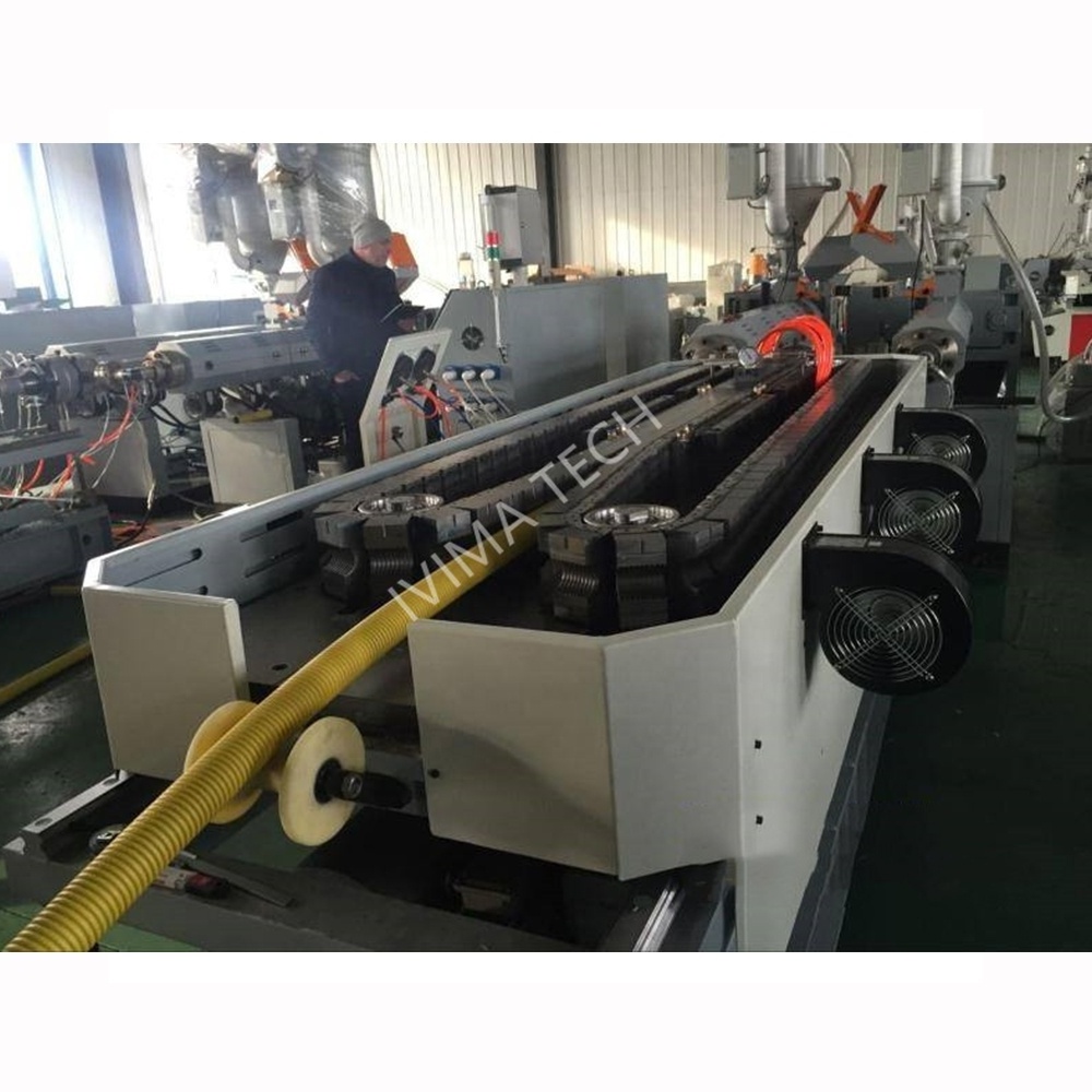 Factory price high performance hose pe corrugated pipe making machine