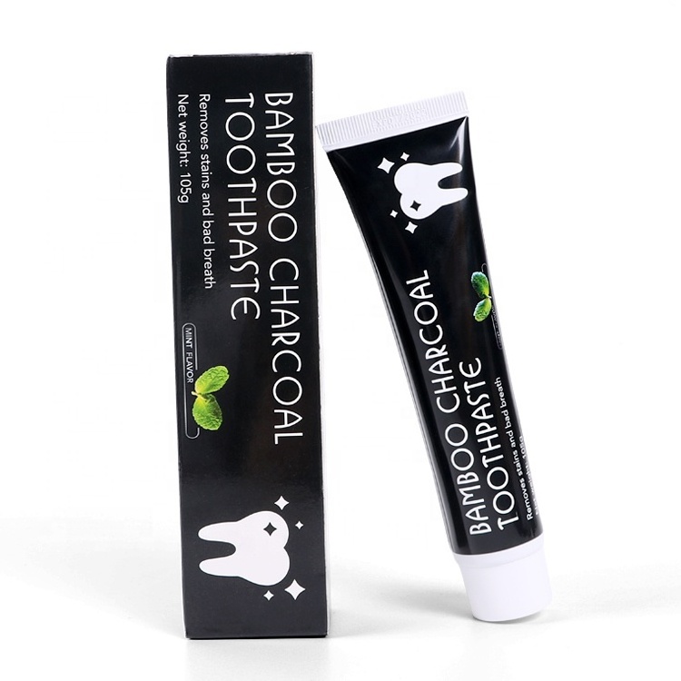 Natural Removes Stains Bad Breath Fluoride Free Fresh Mint Bamboo Charcoal Teeth Whitening Toothpaste