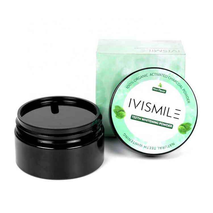 Private label Hot Selling Active Coconut Teeth Magic White Oral Care Mint Charcoal Natural Charcoal Tooth Whitening Powder