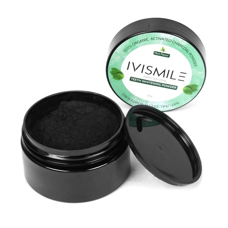 Private label Hot Selling Active Coconut Teeth Magic White Oral Care Mint Charcoal Natural Charcoal Tooth Whitening Powder