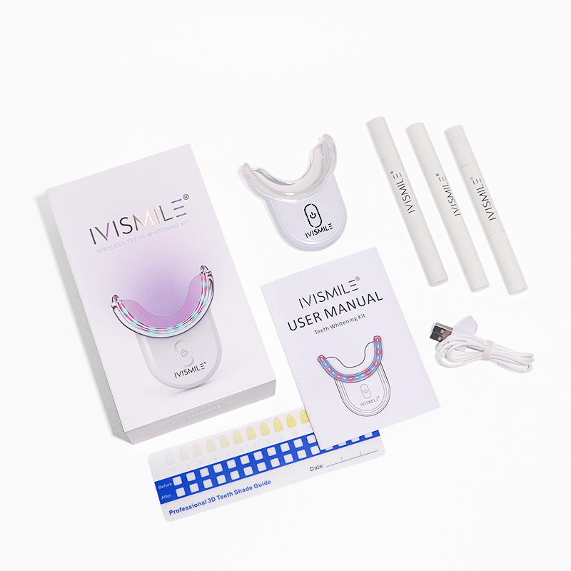 Newest Teeth Whitening Kits Private Logo Home Use Dental Oral Care Blue Led Light Tooth Whitening