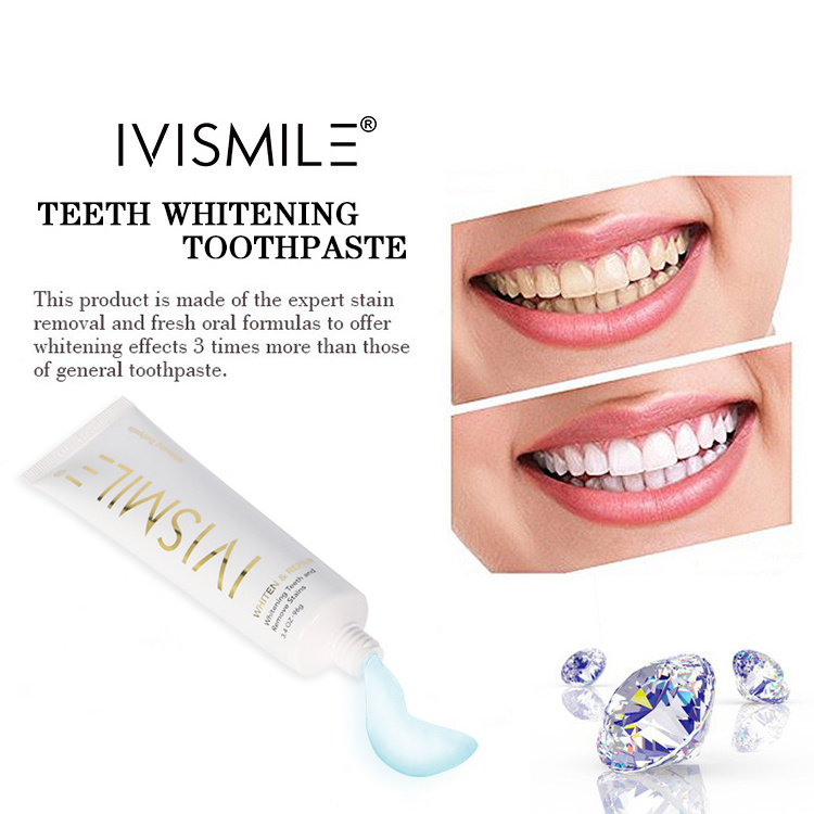 IVISMILE 96g Teeth Whitening 3% Hydrogen Peroxide Non Fluoride Nano HA Toothpaste