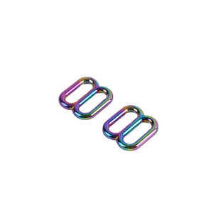 Rainbow Metal Handbag Strap Eight Shape Buckle Webbing Belt Adjuster Slider Buckle