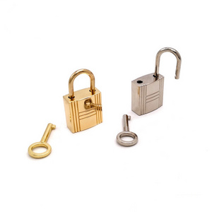 Ivoduff Square Shaped Mini Diary Padlock Metal Small Lock with Key for Handbag