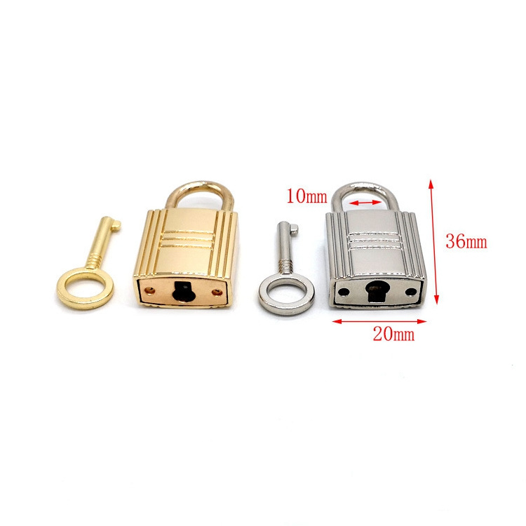 Ivoduff Square Shaped Mini Diary Padlock Metal Small Lock with Key for Handbag