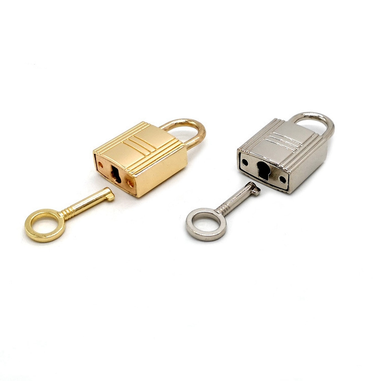 Ivoduff Square Shaped Mini Diary Padlock Metal Small Lock with Key for Handbag