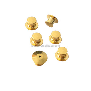 Wholesale gold locking pin back, flat pin clasp back for sale